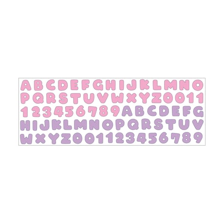 37 英字シール2023ピンク・パープル