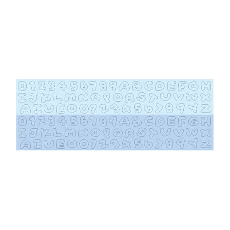 24　大サイズアルファベット数字ブルー系
