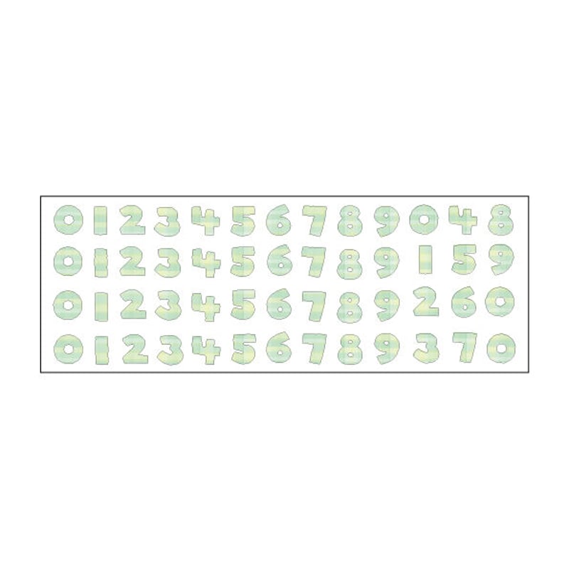 画像チェック用 21 数字チェック柄みどり | tarako's STORE