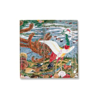 伊藤若冲《樹花鳥獣図屏風》左隻　アートマグネット　(品番:71705)