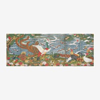 伊藤若冲《樹花鳥獣図屏風》左隻　ポストカード　大判　(品番:72047)