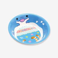 Have a happy time　メラミンスープボウル　イルカ ブルー