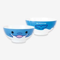 Have a happy time　メラミンお茶碗　イルカ ブルー