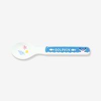 Have a happy time　メラミンスプーン　イルカ 　ブルー