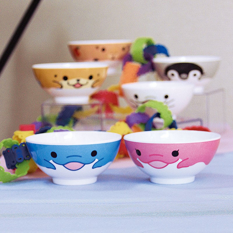 Have a happy time メラミンお茶碗 イルカ ブルー | AUC ONLINE