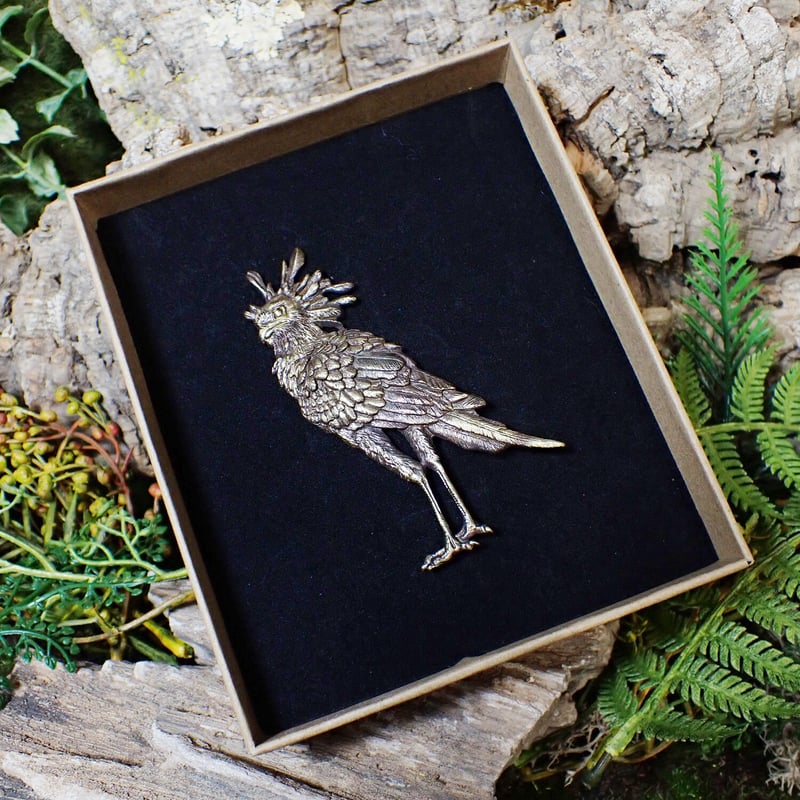 ヘビクイワシ全身ブローチ(yellow) | EmiriA online shop