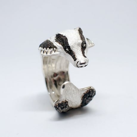 アナグマぺったリング(white)