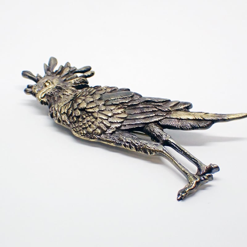 ヘビクイワシ全身ブローチ(yellow) | EmiriA online shop