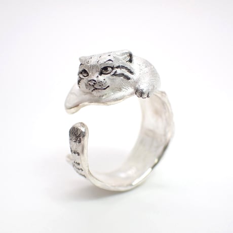 様子を伺うマヌルネコリング(white)