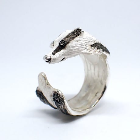 アナグマぺったリング(white)