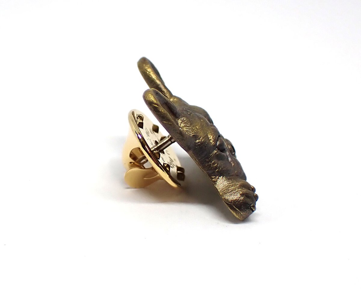 見つめるフレンチブルドッグブローチ(yellow matte) | EmiriA