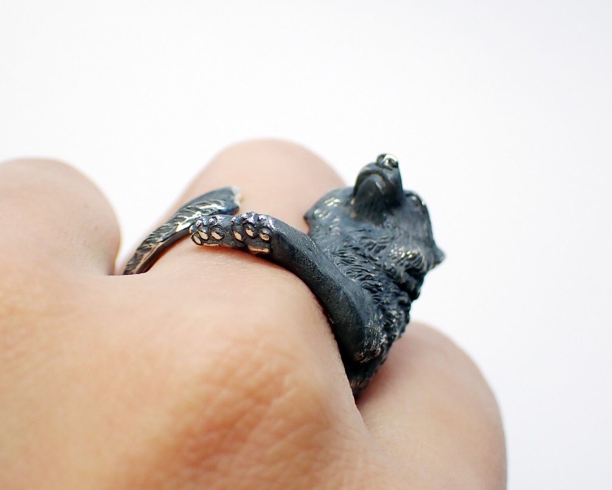 オオカミ寛ぎリング(black) | EmiriA online shop