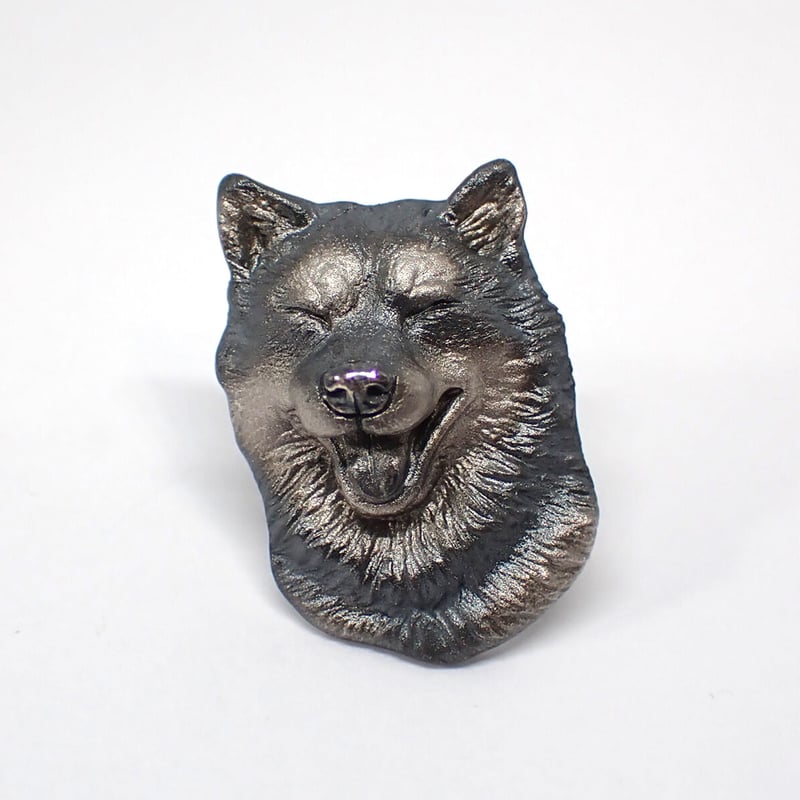 笑顔の柴犬ブローチ(black) | EmiriA online shop