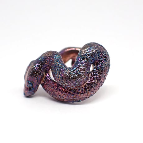 巻き付くボールパイソンイヤーカフ(marble)