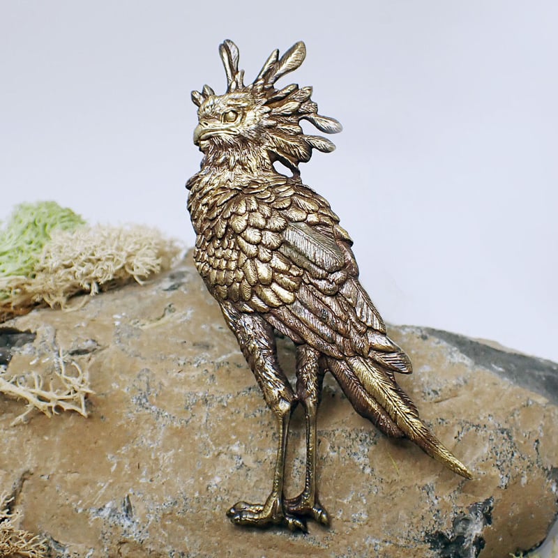 ヘビクイワシ全身ブローチ(yellow) | EmiriA online shop