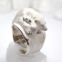 シロクマ親子のリング