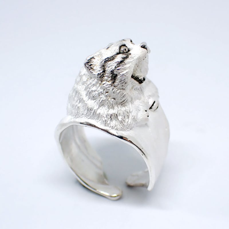 マヌルネコあくびリング(white) | EmiriA online shop