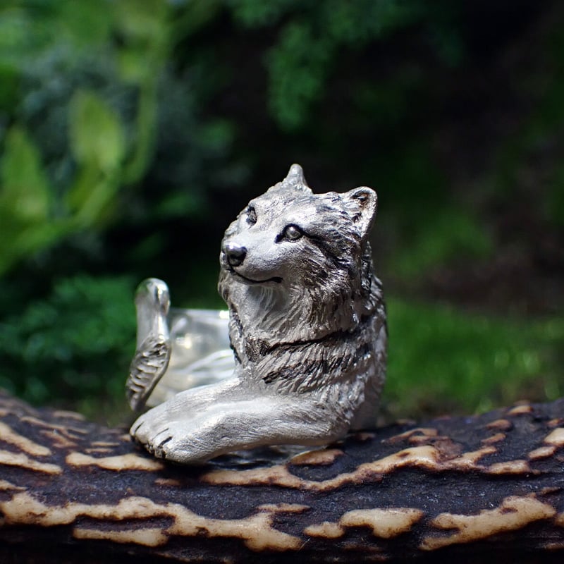 オオカミ寛ぎリング(gray) | EmiriA online shop