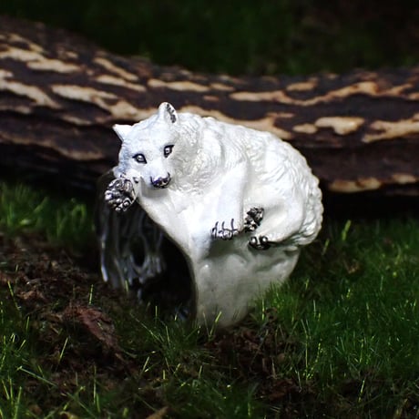 オオカミ前足枕リング(white)