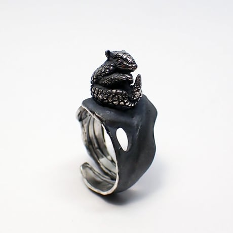 穴掘りアルマジロリング(black)