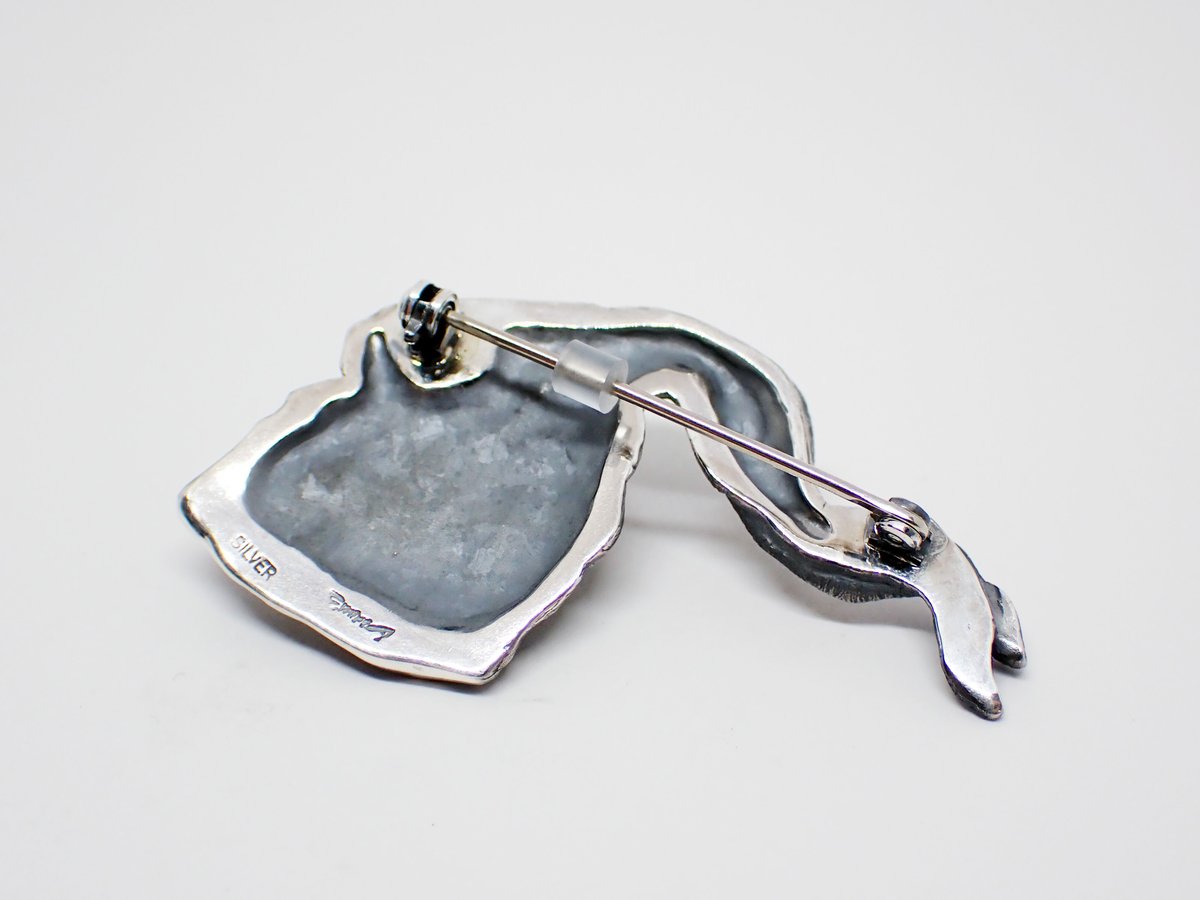 マーコール横顔ブローチ(black) | EmiriA online shop