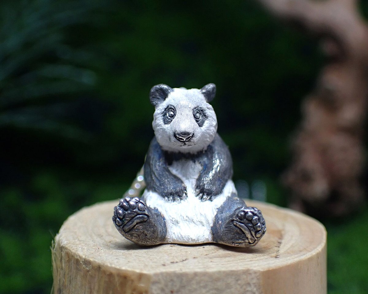 パンダフィギュア ネックレス シルバー パンダのネックレス | ジュエリー工房 岩田あかね