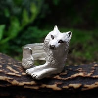 オオカミ寛ぎリング(white)