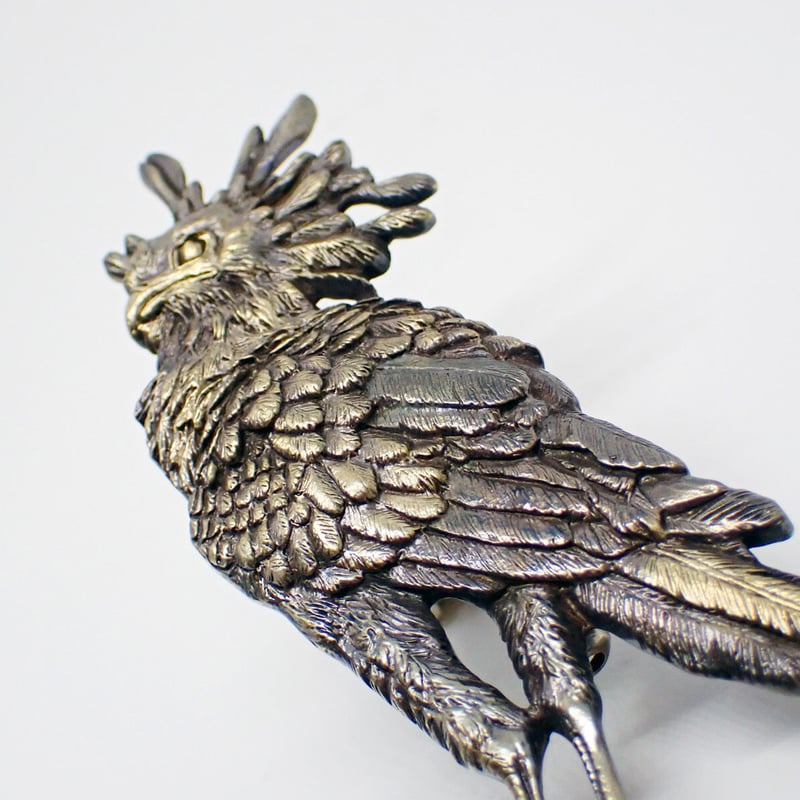 ヘビクイワシ全身ブローチ(yellow) | EmiriA online shop