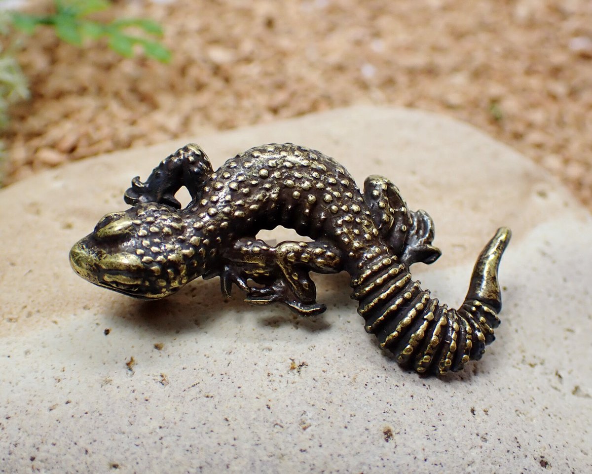 ヒョウモントカゲモドキウインクブローチ(鏡面) | EmiriA online shop