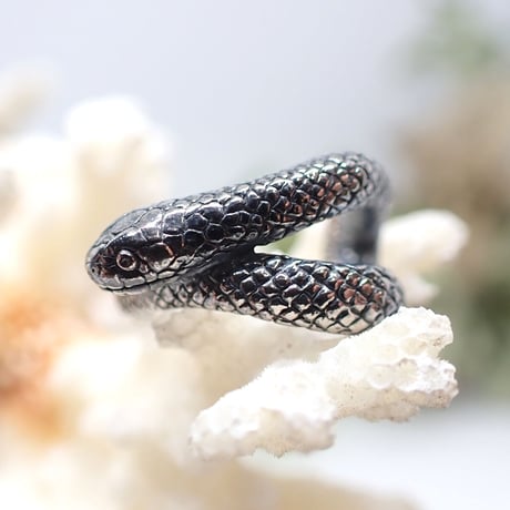 巻き付くウミヘビイヤーカフ(black)