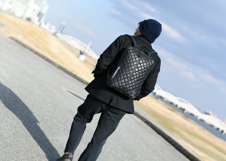 限定モデル　リュックS　ブラック牛革　ボンディング加工