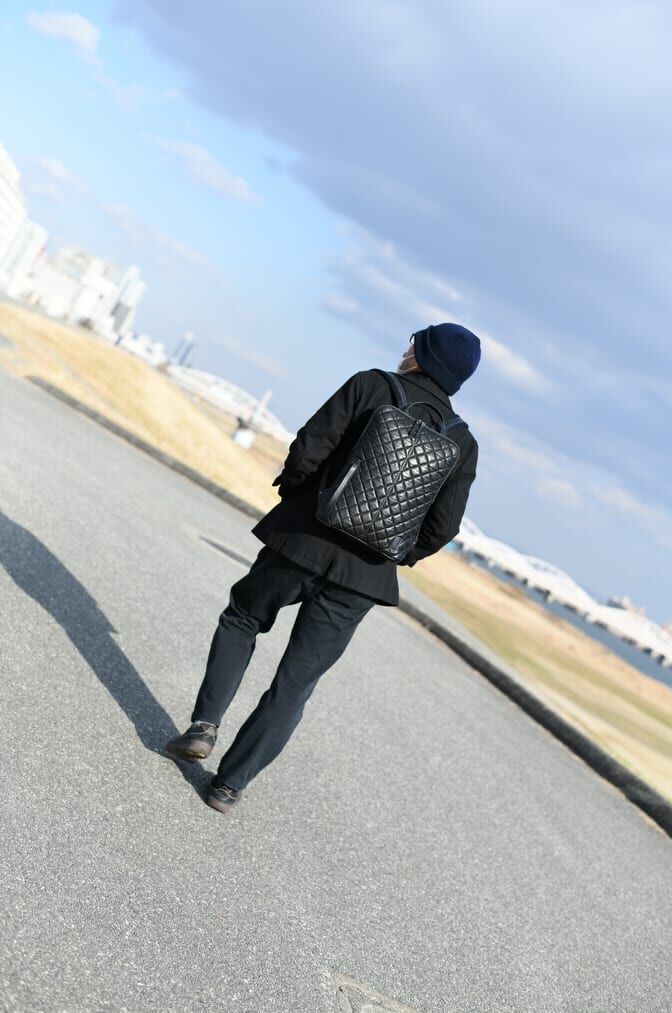 限定モデル リュックS ブラック牛革 ボンディング加工 | ぱくさんの鞄