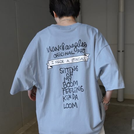 【MARK GONZALES ARTWORK COLLECTION】ロゴ バックプリントTシャツ /サックス