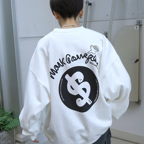 【MARK GONZALES ARTWORK COLLECTION】"$"バックプリントスウェット /ホワイト