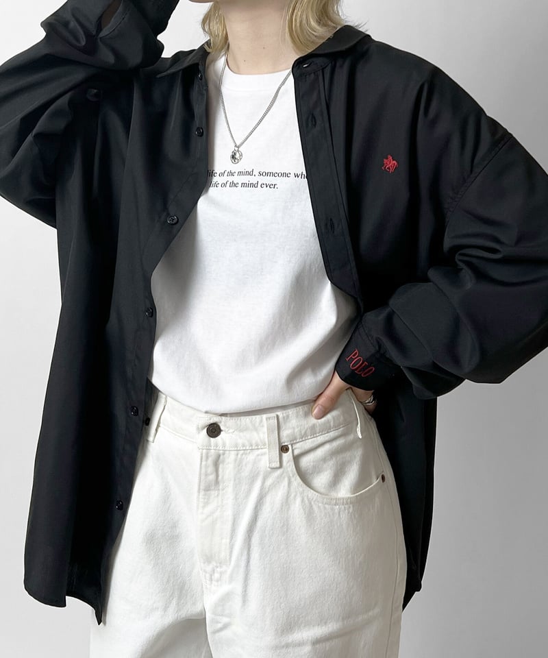 POLO BCS】ワンポイント刺繍 オーバーサイズレギュラーカラービッグ 