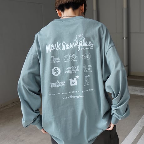 【MARK GONZALES ARTWORK COLLECTION】マルチロゴプリントロンT /ミント