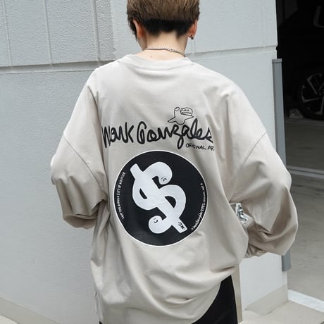 【MARK GONZALES ARTWORK COLLECTION】"$"プリントロンT /ベージュ