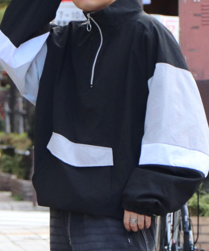 Libelice フリース　プルオーバー　ブラック&ホワイト　L Libelice フリース プルオーバー ブラック&ホワイト L