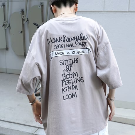 【MARK GONZALES ARTWORK COLLECTION】ロゴ バックプリントTシャツ /ベージュ