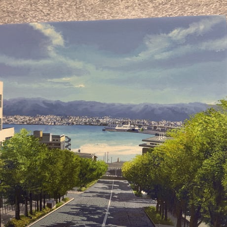 アートパネル　大西翔 「坂のある風景」