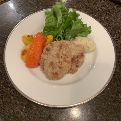 ハラル国産鶏・国産牛　ビーフ入りチキンハンバーグ80g×5　Chicken Hamburg Mix with Beef 80g×5　Ｍ02-033