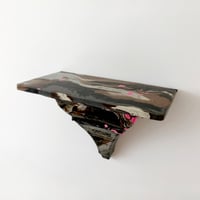 ウォールデコスクエア M　マーブル（グレー×ブラック×ブラウン×ホワイト、蛍光ピンク）