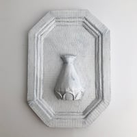 壁掛け一輪挿し 八角形トリプルL  ホワイト