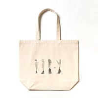 【HUTTE. × つくりら】トートバッグ 球根の植物たち／ Lサイズ