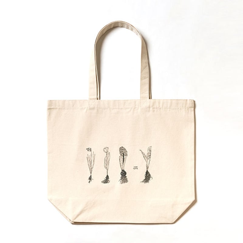 HUTTE. × つくりら】トートバッグ 球根の植物たち／ Lサイズ | つくり