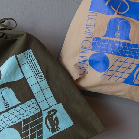 【サウナの梅湯】shadow drawstringbag