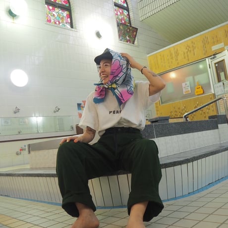 【パール温泉】ステンドグラスてぬぐい