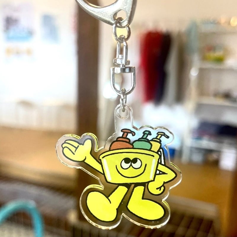 湊河湯】湯桶ちゃんアクリルキーホルダー | ゆとなみ商店