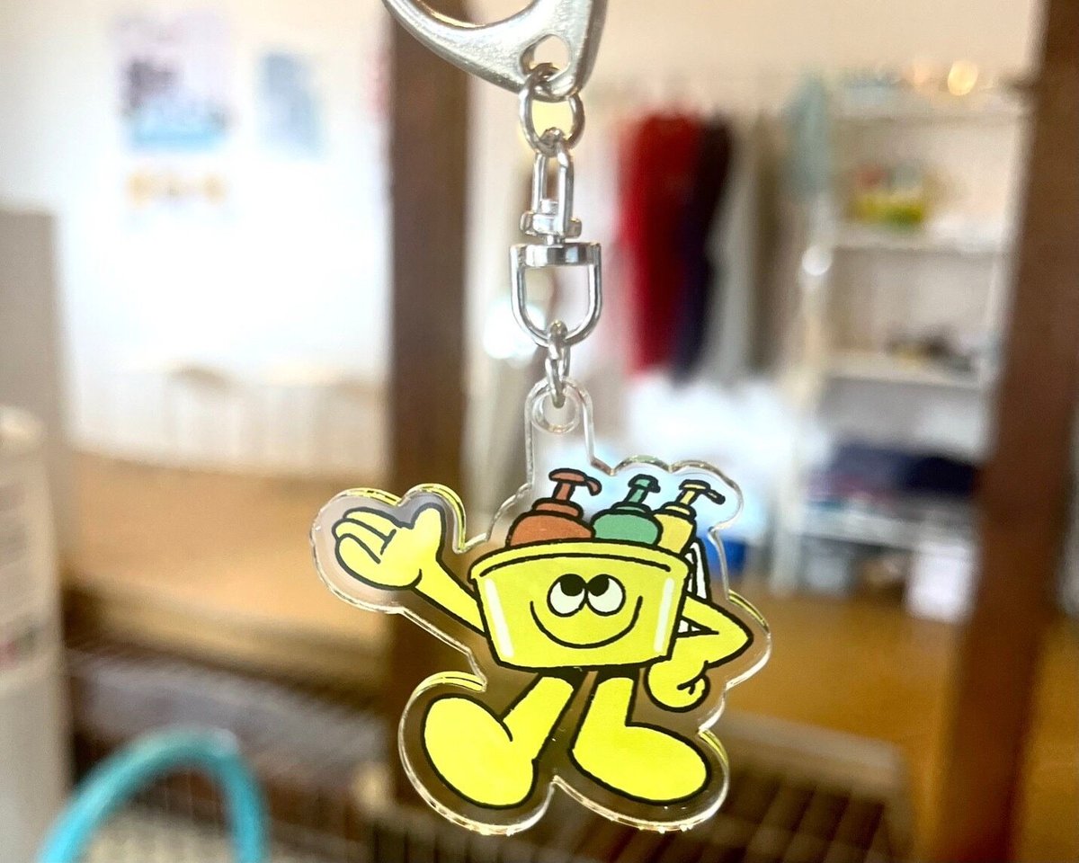 湊河湯】湯桶ちゃんアクリルキーホルダー | ゆとなみ商店