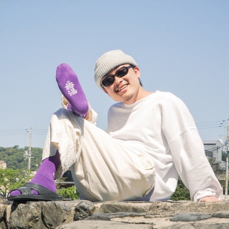 【サウナの梅湯】梅湯靴下 purple
